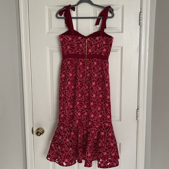 NWT JCREW Eyelet midi dress with flounce hem - Picture 8 of 11